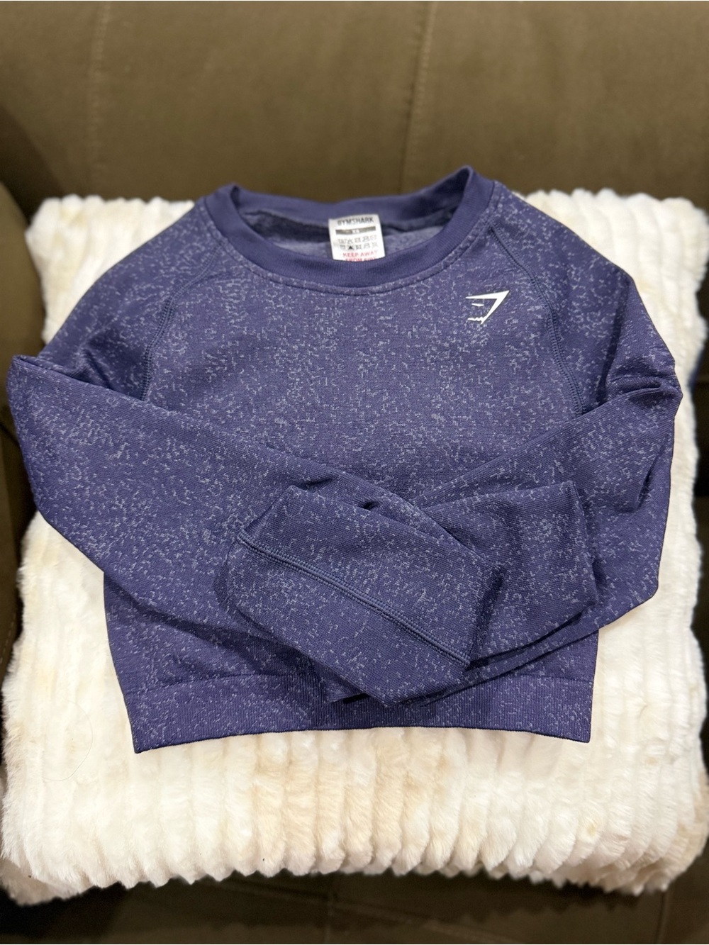 Gymshark Heather Navy Long Sleeve Sweatshirt